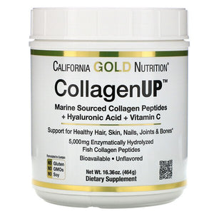California Gold Nutrition, CollagenUP, Marine Collagen + Hyaluronic Acid + Vitamin C, Unflavored, 16.36 oz (464 g)