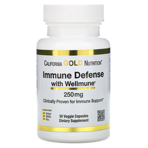 California Gold Nutrition, Immune Defense with Wellmune, Beta-Glucan, 250 mg , 30 Veggie Capsules