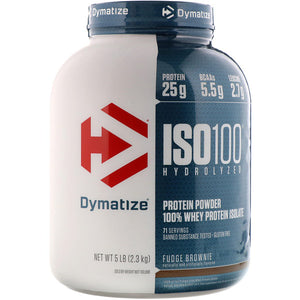 Dymatize Nutrition, ISO-100 Hydrolyzed, 100% Whey Protein Isolate, Fudge Brownie, 5 lbs (2.3 kg)