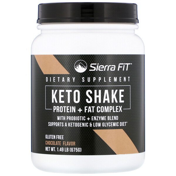 Sierra Fit, Keto Shake, Chocolate, 1.49 lbs (675 g)