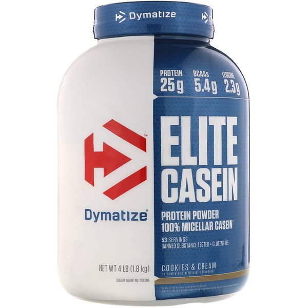 Dymatize Nutrition, Elite Casein, Cookies & Cream, 4 lbs (1.8 kg)