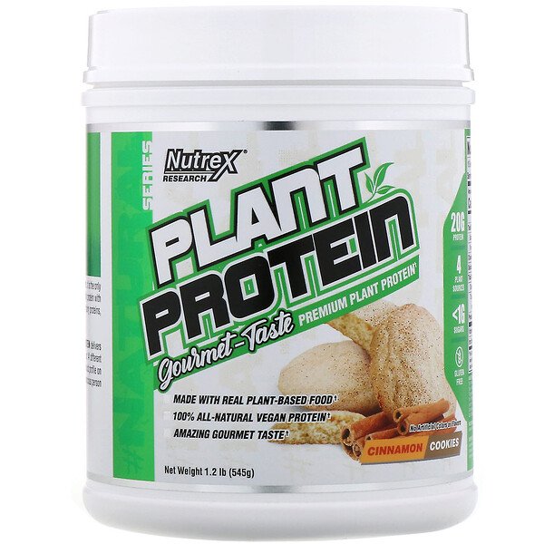 Nutrex Research, Natural Series, Plant Protein, Cinnamon Cookies, 1.2 lb (545 g)