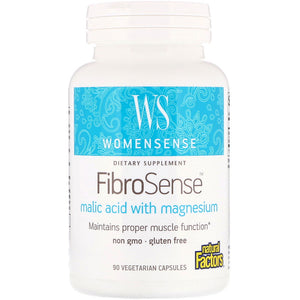 Natural Factors, WomenSense, FibroSense, Malic Acid with Magnesium, 90 Vegetarian Capsules