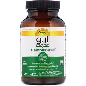 Country Life, Gut Connection, Digestive Balance, 60 Vegan Capsules