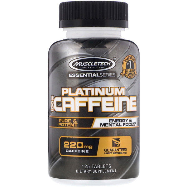 Muscletech, Essential Series, Platinum 100% Caffeine, 220 mg, 125 Tablets