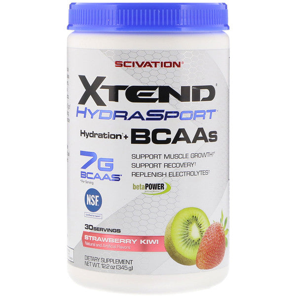 Scivation, Xtend HydraSport, Hydration + BCAAs, Strawberry Kiwi, 12.2 oz (345 g)