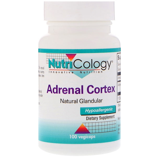 Nutricology, Adrenal Cortex, Natural Glandular, 100 Vegicaps