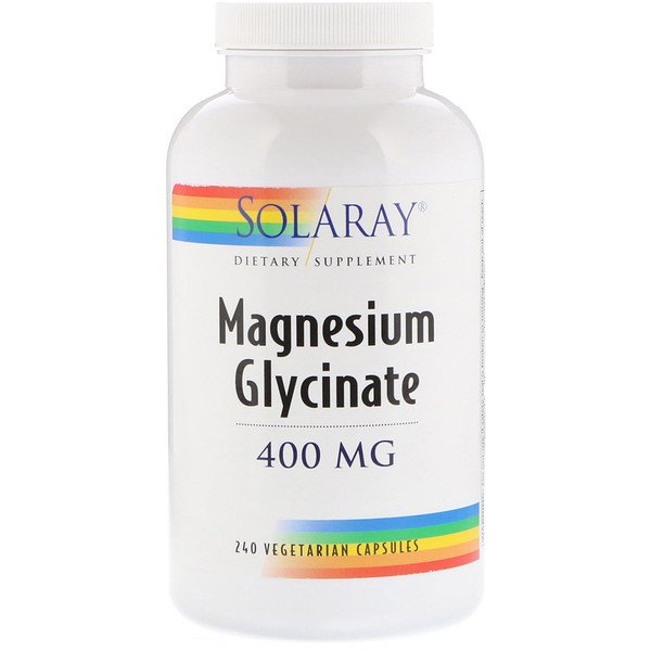 Solaray, Magnesium Glycinate, 400 mg, 240 Vegetarian Capsules