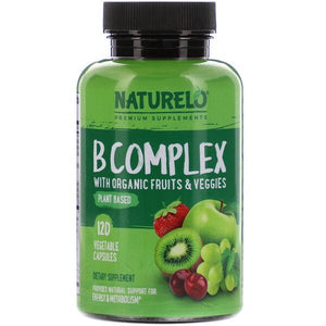 NATURELO, B Complex with Organic Fruits & Veggies, 120 Vegetable Capsules