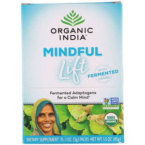 Organic India, Mindful Lift, Fermented Adaptogens, 15 Packs, 0.1 oz (3 g) Each