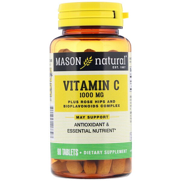 Mason Natural, Vitamin C, 1,000 mg, 90 Tablets