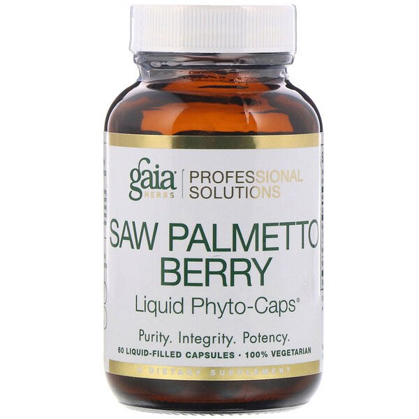 Gaia Herbs Professional Solutions, Saw Palmetto Berry, 60 Liquid-Filled Capsules