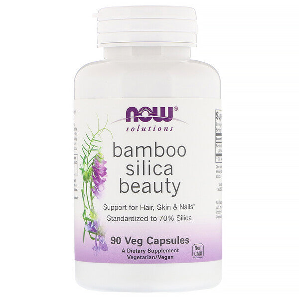 Now Foods, Solutions, Bamboo Silica Beauty,  90 Veg Capsules