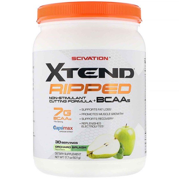 Scivation, Xtend Ripped, 7G BCAAs, Orchard Splash, 17.7 oz (501 g)