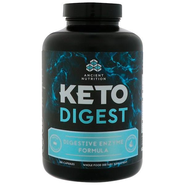 Dr. Axe / Ancient Nutrition, Keto Digest, Digestive Enzyme Formula, 180 Capsules