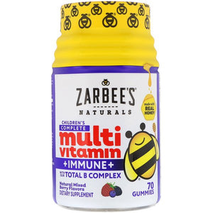 Zarbee's, Children's Complete Multivitamin + Immune, Natural Mixed Berry Flavors, 70 Gummies