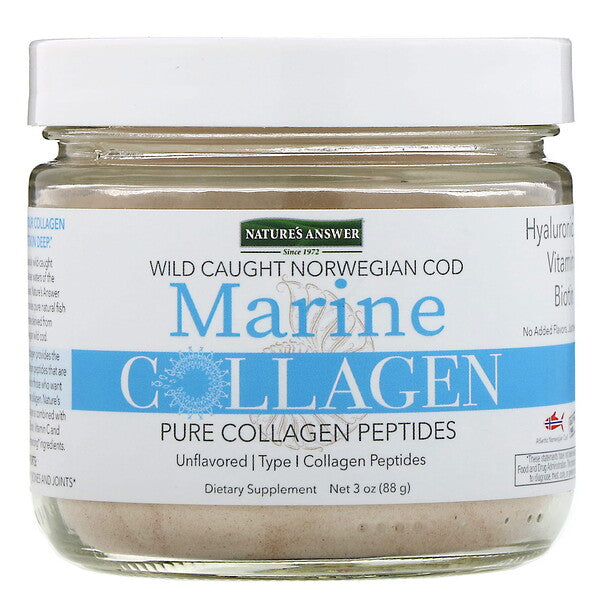 Nature's Answer, Marine Collagen, Wild Caught Norwegian Cod, Unflavored, 3 oz (88 g)