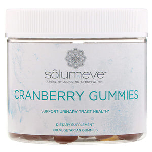 Solumeve, Cranberry Gummies, Gelatin Free, Cranberry Flavor, 100 Vegetarian Gummies