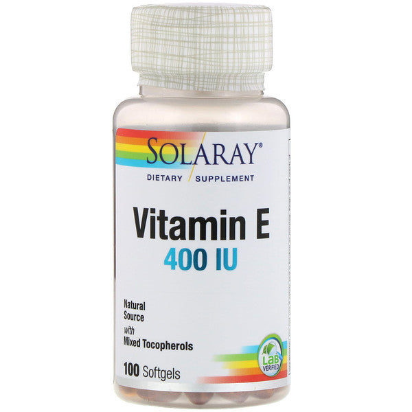 Solaray, Vitamin E, 400 IU, 100 Softgels