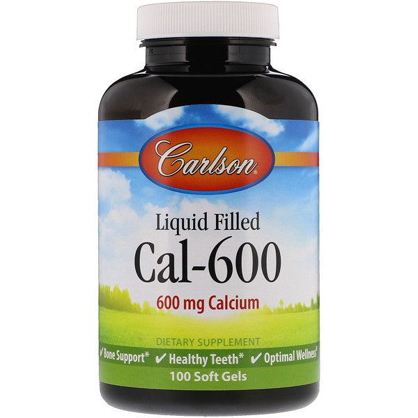 Carlson Labs, Liquid Filled Cal-600, 600 mg, 100 Soft Gels