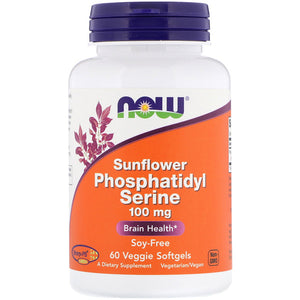 Now Foods, Sunflower Phosphatidyl Serine, 100 mg, 60 Veggie Softgels