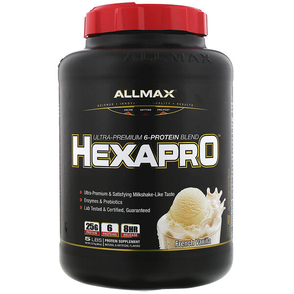 ALLMAX Nutrition, Hexapro, Ultra-Premium 6-Protein Blend, French Vanilla, 5 lbs (2.27 kg)