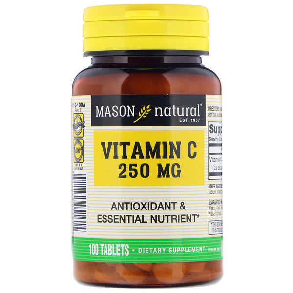 Mason Natural, Vitamin C, 250 mg, 100 Tablets