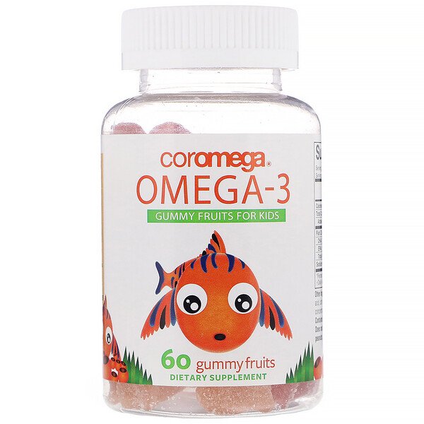 Coromega, Omega-3, Gummy Fruits for Kids, 60 Gummy Fruits