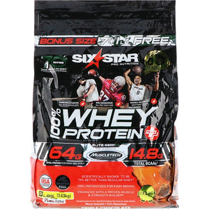 Six Star, Elite Series, 100% Whey Protein Plus, Triple Chocolate, 8 lbs (3.63 kg)