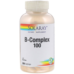 Solaray, B-Complex 100 with Aloe Vera, 250 VegCaps