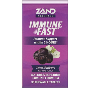 Zand, Immune Fast, Sweet Elderberry, 30 Chewable Tablets