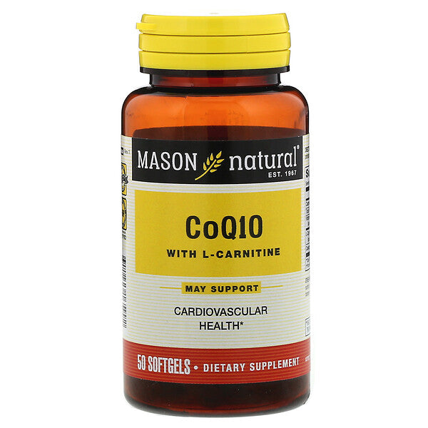 Mason Natural, CoQ10 with L-Carnitine, 50 Softgels