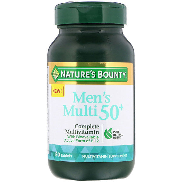 Nature's Bounty, Men's Multi 50+, Complete Multivitamin, 80 Tablets