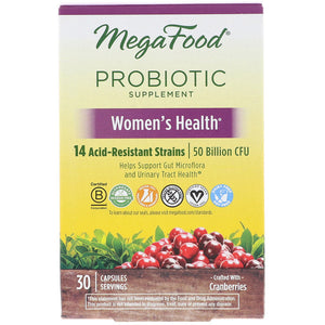 MegaFood, Probiotic Supplement, Women's Health, 30 Capsules