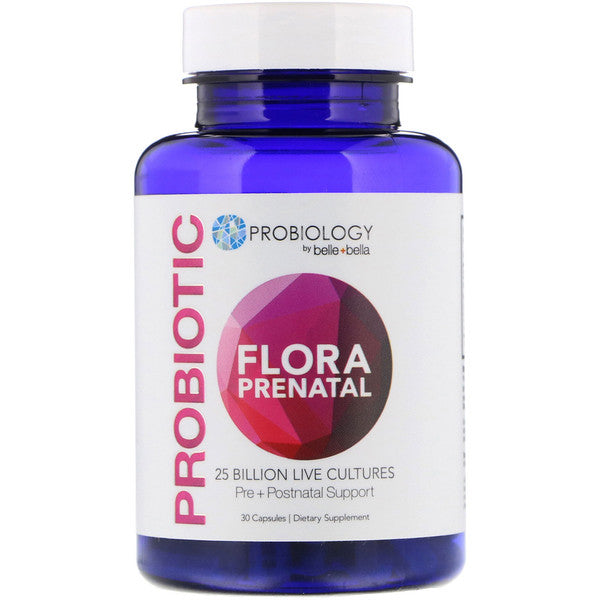 Belle+Bella, Probiology, Probiotic Flora Prenatal, 25 Billion CFU, 30 Capsules