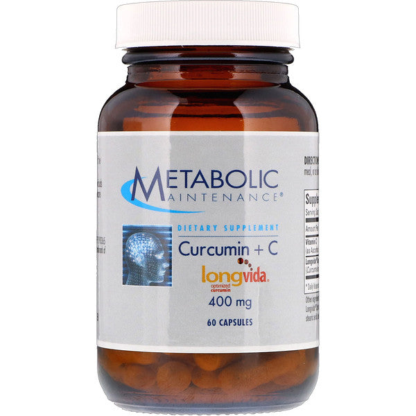 Metabolic Maintenance, Curcumin + C, 400 mg, 60 Capsules