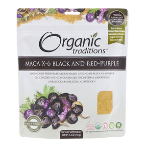 Organic Traditions, Maca X-6 Black and Red-Purple, 5.3 oz (150 g)