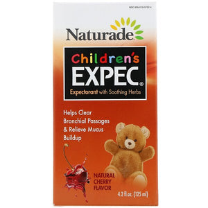 Naturade, Children's EXPEC, Expectorant with Soothing Herbs, Natural Cherry Flavor, 4.2 fl oz (125 ml)