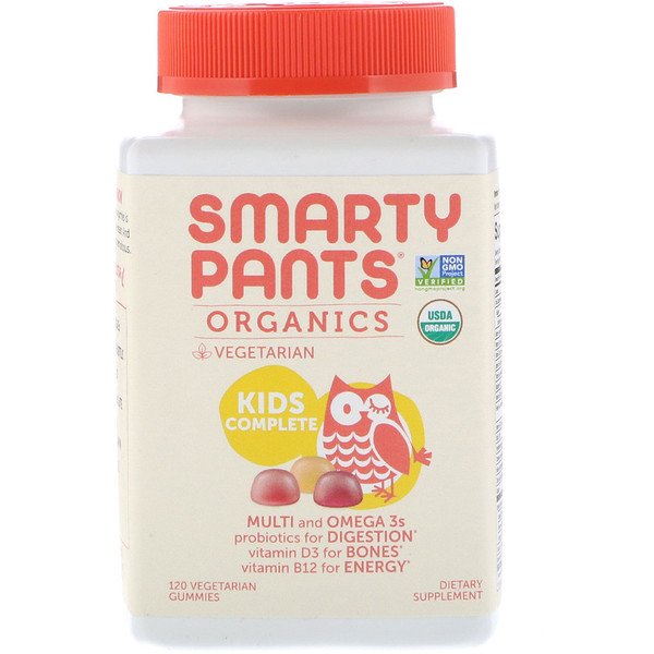 SmartyPants, Organics, Kids Complete, 120 Vegetarian Gummies