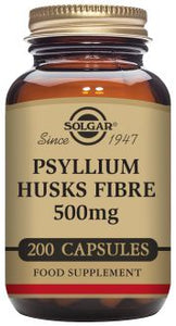 Psyllium Husks Fiber 500 mg 200 Vegetable Capsules