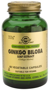 Ginkgo Biloba Leaf Extract 60 Vegetable Capsules