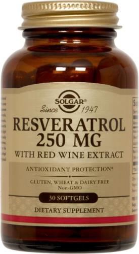 Resveratrol 250 mg with Red Wine Extract 30 Softgels