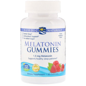 Nordic Naturals, Melatonin Gummies, Raspberry, 1.5 mg, 60 Gummies