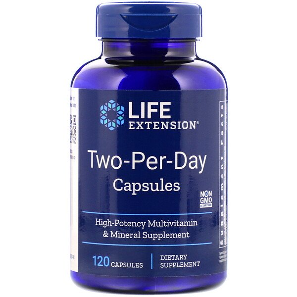 Life Extension, Two-Per-Day Capsules, 120 Capsules