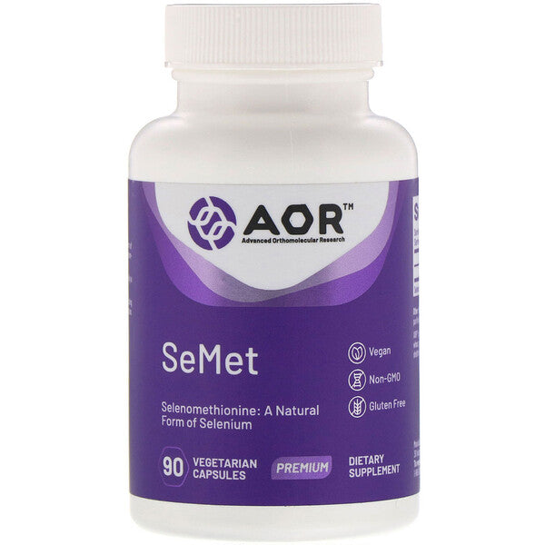 Advanced Orthomolecular Research AOR, SeMet, 90 Vegetarian Capsules