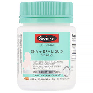 Swisse, Ultinatal, DHA + EPA Liquid for Baby, 60 Oral Liquid Capsules