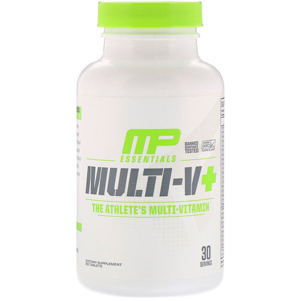 MusclePharm, Essentials, Multi-V+, The Athlete's Multi-Vitamin, 60 Tablets