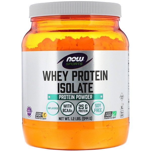 Now Foods, Sports, Whey Protein Isolate, Unflavored, 1.2 lbs (544 g)