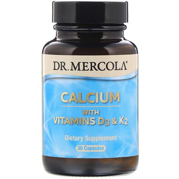 Dr. Mercola, Calcium with Vitamins D3 & K2, 30 Capsules