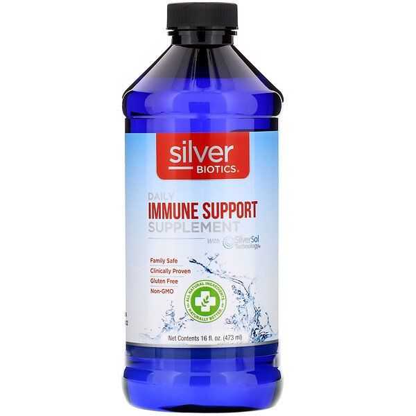 American Biotech Labs, Silver Biotics,  Daily Immune Support Supplement with SilverSol Technology, 16 fl oz (473 ml)